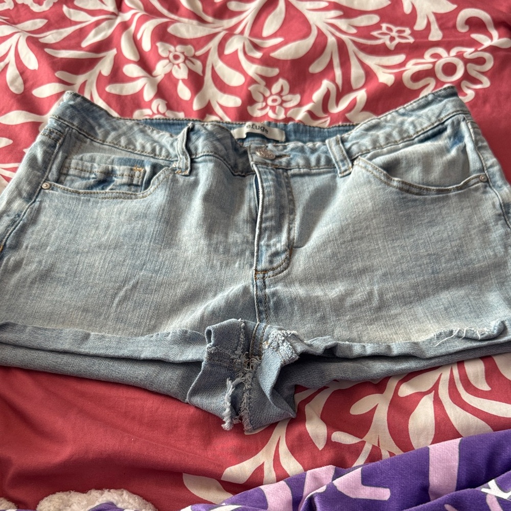 Refuge Light Blue Jean Shorts